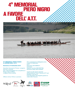 IV Memorial Piero Nigro: in Dragon Boat sull'Arno per l'Associazione A.T.T.
