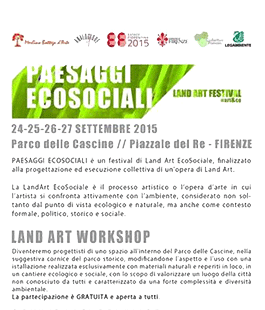 Paesaggi Eco Sociali: al via il Land Art Festival al Parco delle Cascine