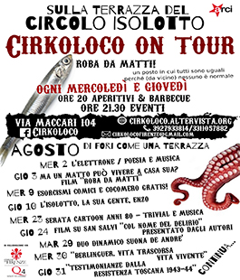 Cirkoloco on tour: gli appuntamenti del mese di Agosto al Circolo Arci Isolotto