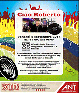 ''Ciao Roberto'', una serata di musica e solidarietà a sostegno di ANT