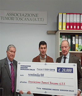 Fondazione Biagioni Borgogni Onlus dona 20.000 Euro all' A.T.T. per il progetto Mai Soli