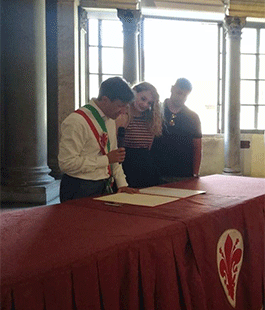 I neodiciottenni fiorentini festeggiano in Palazzo Vecchio