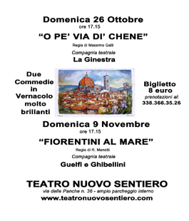 Due commedie brillanti in vernacolo al Teatro Nuovo Sentiero