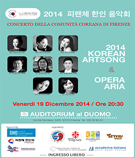 Korean Art Songs: concerto della comunità coreana di Firenze all'Auditorium al Duomo