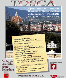 ''Tosca'': l'opera lirica di Giacomo Puccini in scena a Villa Bardini