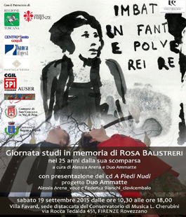 Giornata di studi in memoria di Rosa Balistreri a Villa Favard