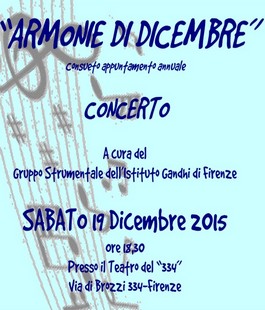 ''Armonie di Dicembre'': concerto di musica classica dell'Istituto Gandhi al Teatro 334