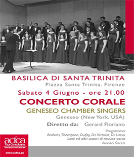 Geneseo Chamber Singers in concerto alla Basilica di Santa Trinita