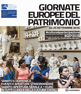 ''Giornate Europee del Patrimonio'': aperture & eventi nei musei del Polo Regionale