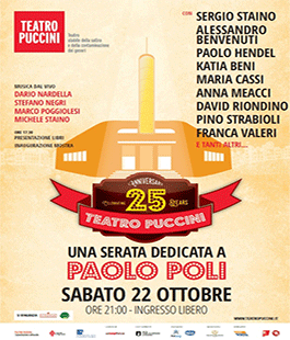 25 anni di attività del Teatro Puccini con una festa dedicata a Paolo Poli