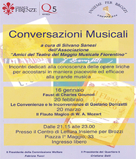 Conversazioni musicali: ''Le convenienze e le inconvenienze di Donizetti'' al centro lettura di Brozzi