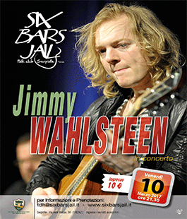 Jimmy Wahlsteen in concerto di chitarra acustica fingerstyle al Six Bars Jail