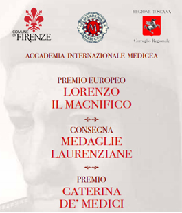 Premio Lorenzo Il Magnifico: cerimonia di consegna nel Salone dei Cinquecento a Palazzo Vecchio