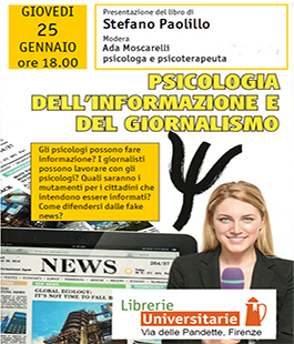 ''Psicologia dell'informazione e del giornalismo'' di Stefano Paolillo alle Librerie Universitarie