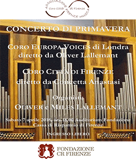 Concerto di Primavera all'Auditorium Fondazione Cassa di Risparmio di Firenze