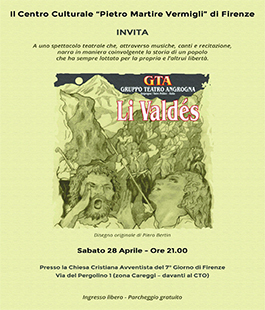 ''Li valdès'', spettacolo teatrale alla Chiesa Cristiana Avventista di Firenze