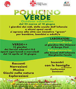 Pollicino verde: outdoor education per bambini e famiglie nelle Biblioteche Comunali Fiorentine
