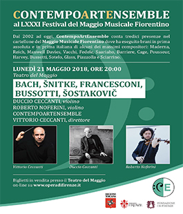ContempoArtEnsemble in concerto al LXXXI Festival del Maggio Musicale Fiorentino