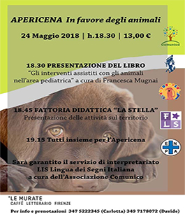 ''Gli interventi assistiti con gli animali nell'era pediatrica'', presentazione libro a Le Murate