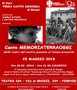Concerto del Coro ''Terra Canto Memoria'' al Teatro 334 di Brozzi