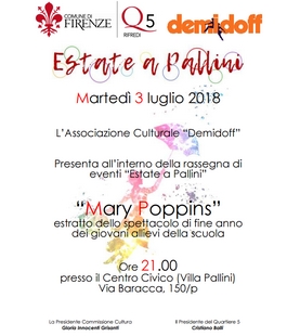 Estate a Pallini: ''Mary Poppins'' in scena nel giardino della Villa del Quartiere 5