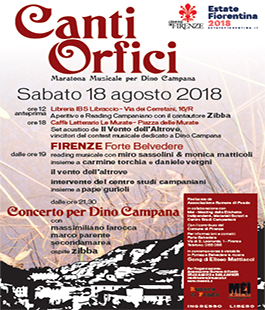 Maratona Musicale dedicata a Dino Campana al Forte di Belvedere a Firenze