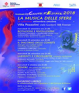 InCanto d'Estate, quattro concerti tra musica e scienze a Villa Pozzolini