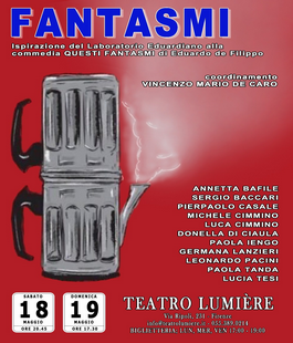 "Fantasmi" di Vincenzo De Caro in scena al Teatro Lumière di Firenze