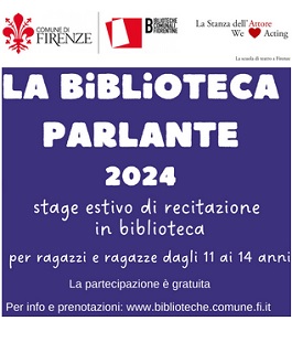 Biblioteche comunali fiorentine: stage estivo gratuito di recitazione per ragazze e ragazzi