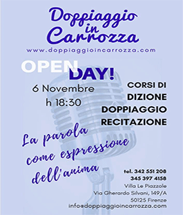 Doppiaggio in Carrozza: Open Day per conoscere i corsi di dizione, doppiaggio e recitazione