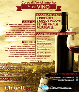 Corso di avvicinamento al vino con Chianti.pro e Relax Communication