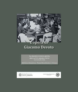 ''L'opera di Giacomo Devoto'' alla Biblioteca Umanistica dell'Università di Firenze