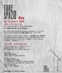 ''Fare_Spazio Day'' presso il laboratorio/co-working ''StudioLab 43r'' di Firenze