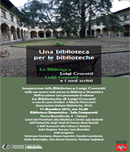Inaugurazione della Biblioteca Crocetti e presentazione del libro ''Le Biblioteche di Luigi Crocetti''