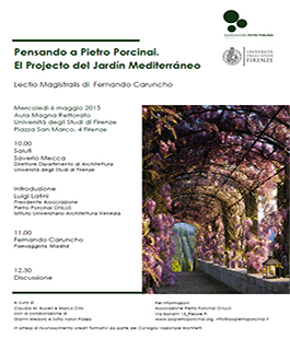 ''Pensando a Pietro Porcinai. El Projecto del Jardín Mediterráneo'', lezione di Fernando Caruncho