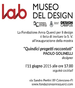 Inaugurazione della mostra ''Quindici progetti raccontati'' di Paolo Golinelli designer