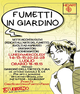 ''Fumetti in Giardino'', corso di fumetto al Giardino dell'Orticoltura di Firenze