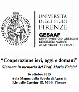 ''Cooperazione ieri, oggi e domani'': incontri alla Scuola di Agraria di Firenze