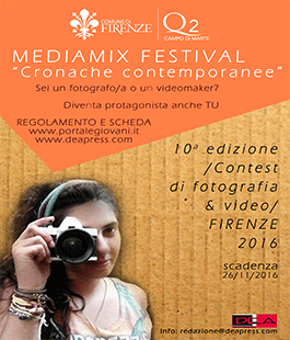 Mediamix: prorogate al 1 Dicembre le iscrizioni al contest di fotografia e video