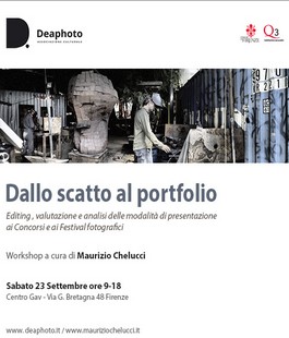 ''Dallo scatto al portfolio'': workshop di fotografia con Deaphoto a cura di Maurizio Chelucci al Q3