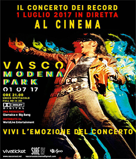 ''Vasco Modena Park'', il film musicale di Pepsy Romanoff al Cinema Spazio Uno