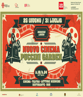 Nuovo Cinema Puccini Garden - programma della settimana da venerdì 3 a giovedì 9 luglio