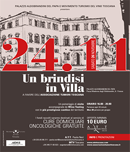 "Un brindisi in villa", arte e vino per sostenere l'Associazione Tumori Toscana A.T.T.