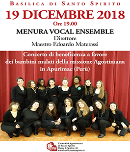 "Menura Vocal Ensemble", concerto di solidarietà alla Basilica di Santo Spirito