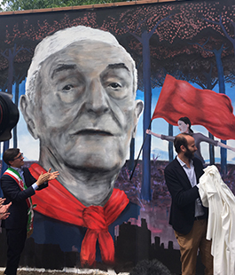 Inaugurato il murale dedicato al partigiano Silvano Sarti