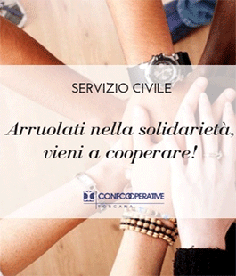 Servizio civile regionale: bando di selezione per 107 volontari in Confcooperative Toscana