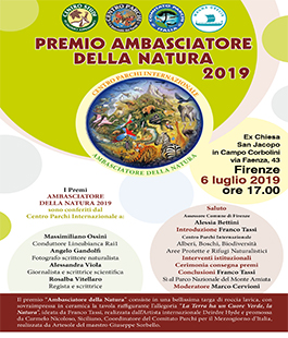 Consegna dei premi "Ambasciatore della natura 2019" a Firenze