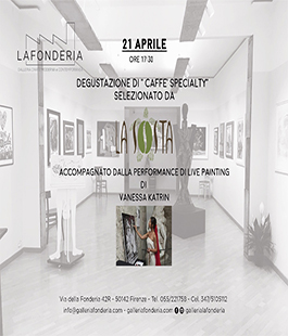 ''Arte e Caffè'', degustazione & live painting alla Galleria d'arte La Fonderia