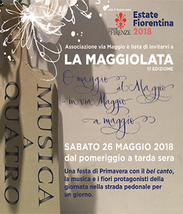 ''La Maggiolata'' a Firenze dal pomeriggio a tarda sera