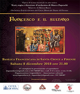 "Francesco e il sultano" di Marco Papeschi nella Basilica di Santa Croce